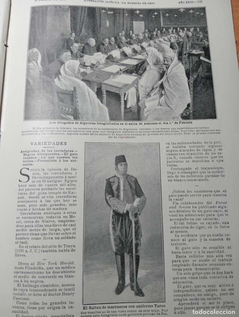 Coleccionismo de revistas y peri&oacute;dicos: REVISTA A&Ntilde;O 1906 CONFERENCIA DE ALGECIRAS MURALLAS DE FEZ
