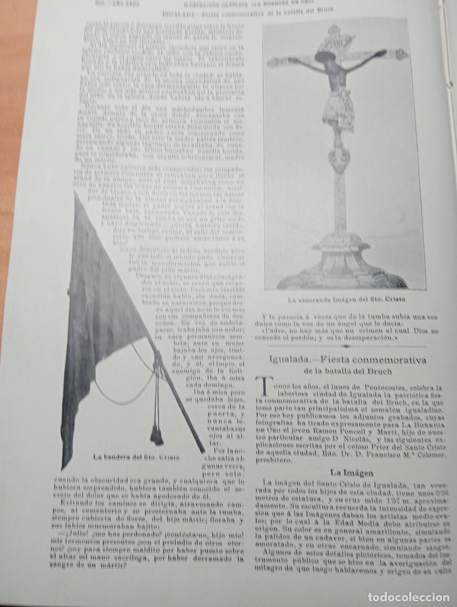 Coleccionismo de revistas y peri&oacute;dicos: REVISTA A&Ntilde;O 1906 CATEDRAL DE PAMPLONA LA BATALLA DEL BRUCH TIMBAL TAMBOR IGUALADA