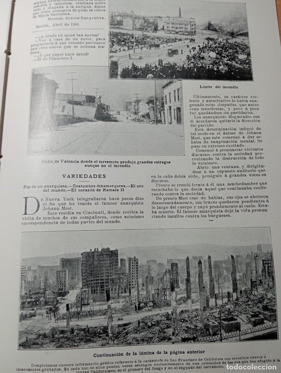 Coleccionismo de revistas y peri&oacute;dicos: REVISTA A&Ntilde;O 1906 EL TERREMOTO DE SAN FRANCISCO ESTADOS UNIDOS USA