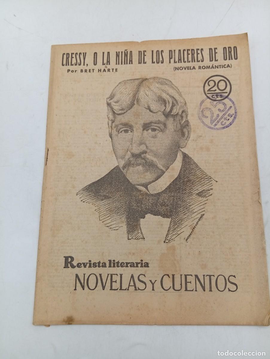Colecionismo de Revistas e Jornais: REVISTA LITERARIA. NOVELAS Y CUENTOS. GRESSY, O LA NI&Ntilde;A DE LOS PLACERES DE ORO. BRET HARTE. 1930.