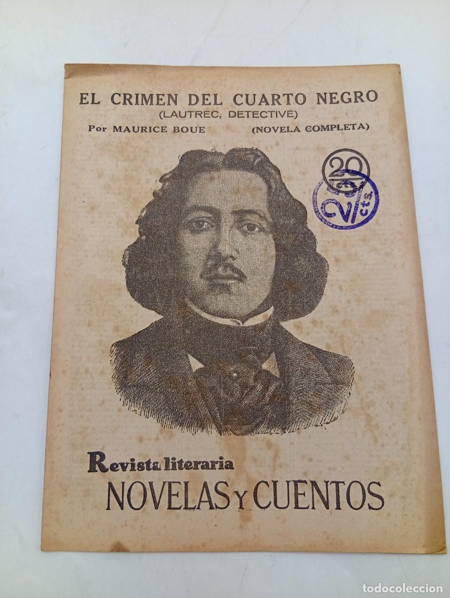 Coleccionismo de revistas y peri&oacute;dicos: REVISTA LITERARIA. NOVELAS Y CUENTOS. EL CRIMEN DEL CUARTO NEGRO. MAURICE BOUE. 1930.