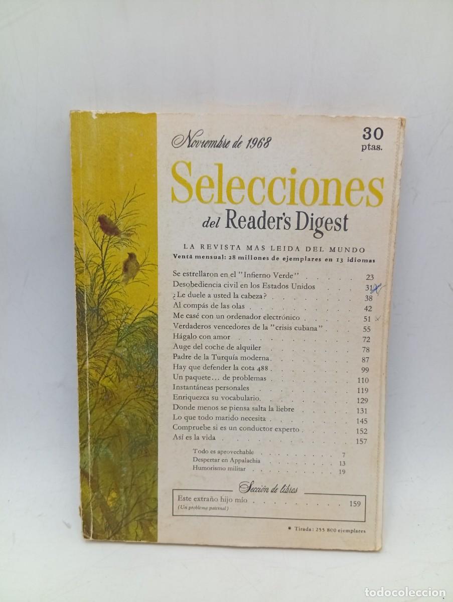 Coleccionismo de revistas y peri&oacute;dicos: SELECCIONES DEL READER&acute;S DIGEST. NOV DE 1968. LA REVISTA MAS LEIDA DEL MUNDO. AL COMPAS DE ... LEER.