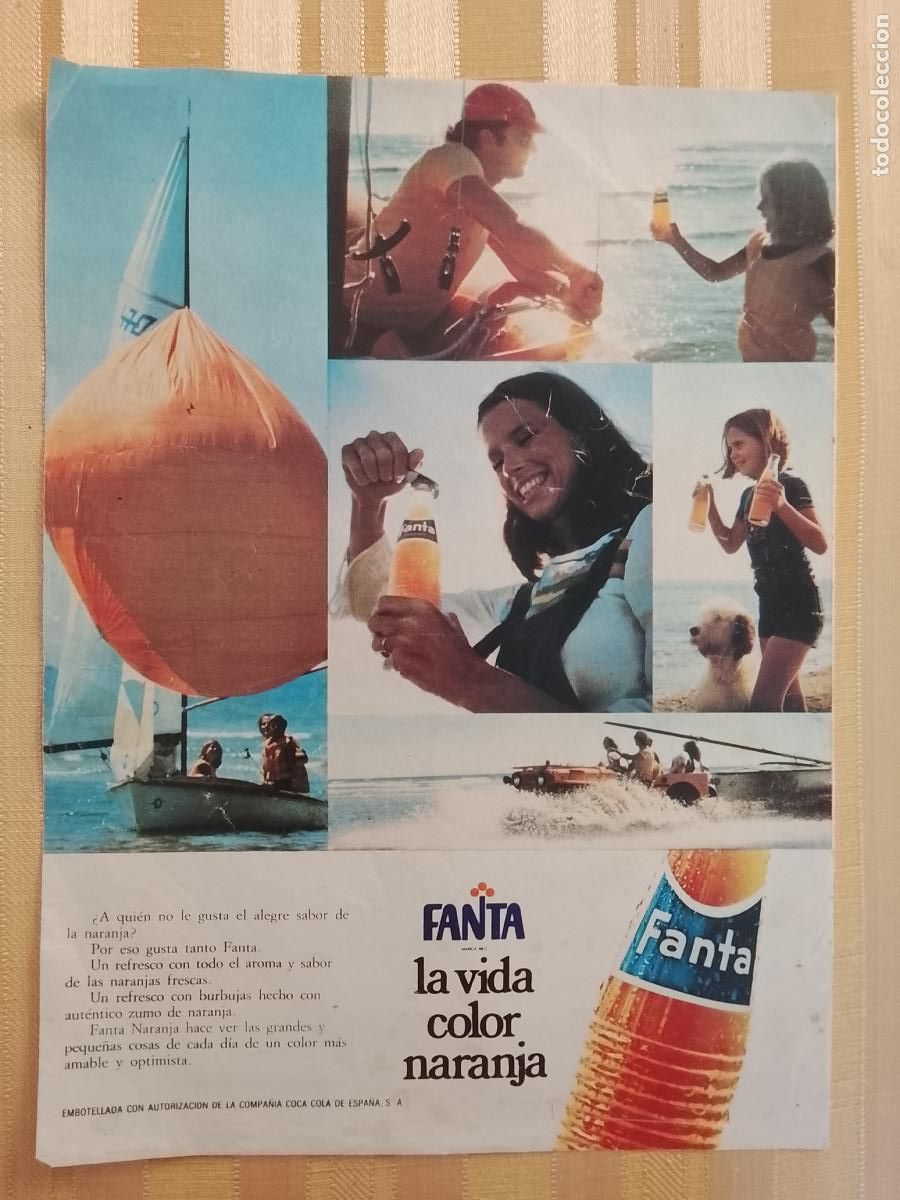 Coleccionismo de revistas y peri&oacute;dicos: ANTIGUA PUBLICIDAD ANUNCIO FANTA DE NARANJA DE COCA COLA