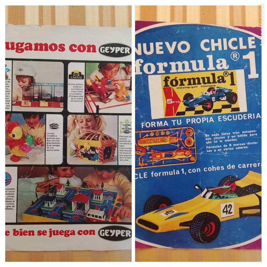Coleccionismo de revistas y peri&oacute;dicos: ANTIGUA PUBLICIDAD ANUNCIO JUEGUES GEYP0ER FACTORY KARATE COFRE TESORO BUS ESCUELA CHICLE FORMULA 1
