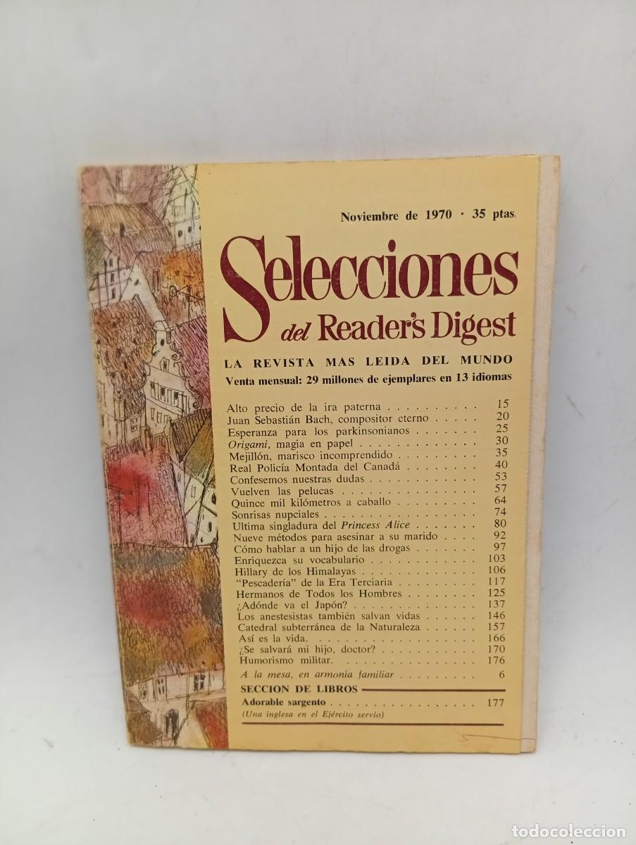 Coleccionismo de revistas y peri&oacute;dicos: SELECCIONES DEL READER&acute;S DIGEST. NOV 1970. LA REVISTA MAS LEIDA DEL MUNDO. ALTO PRECIO DE LA.. LEER.
