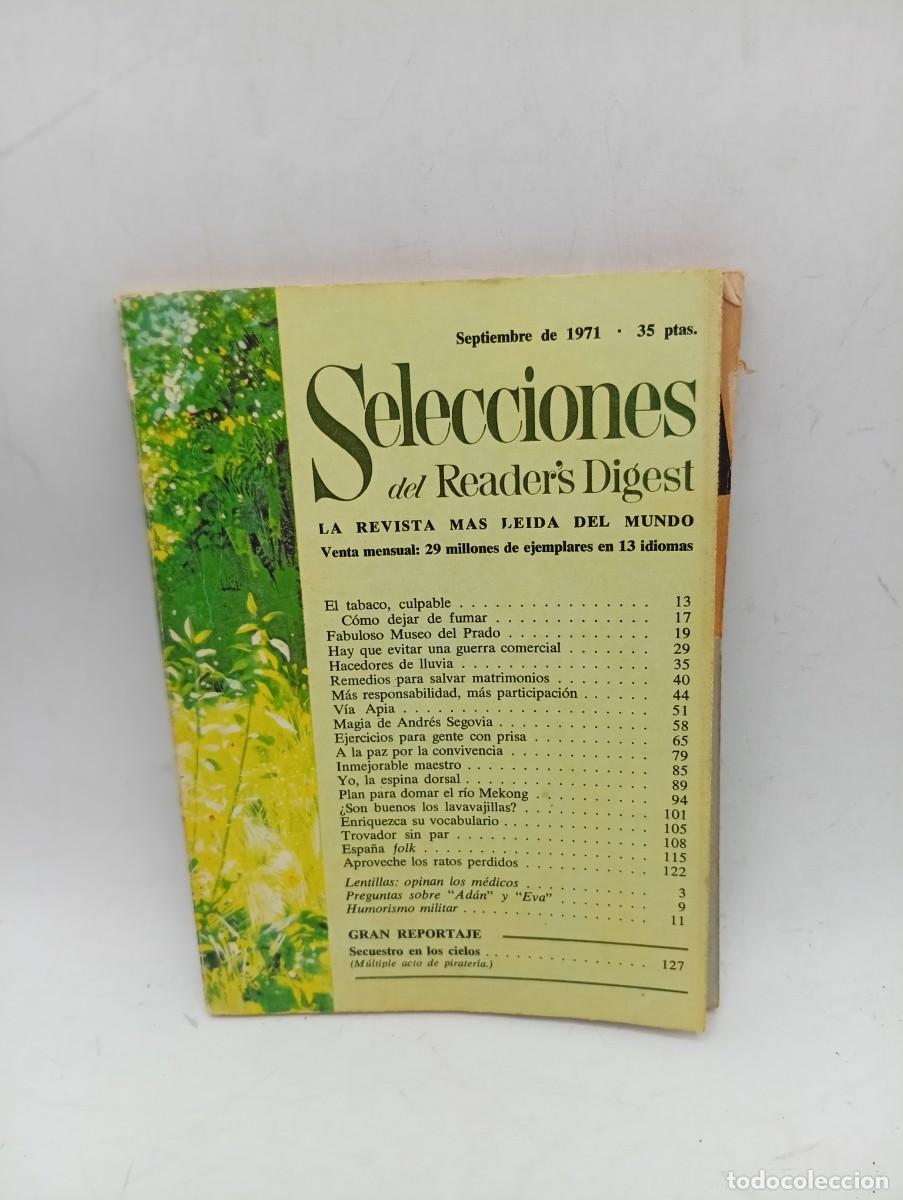 Coleccionismo de revistas y peri&oacute;dicos: SELECCIONES DEL READER&acute;S DIGEST. SEPT 1971. LA REVISTA MAS LEIDA DEL MUNDO. EL TABACO, CULPA.. LEER.