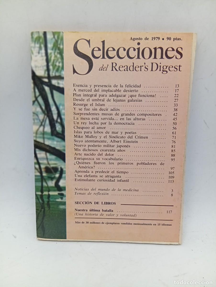 Coleccionismo de revistas y peri&oacute;dicos: SELECCIONES DEL READER&acute;S DIGEST. AGOSTO 1979. ESENCIA Y PRESENCIA DE LA FELICIDAD. RESURGE.... LEER.