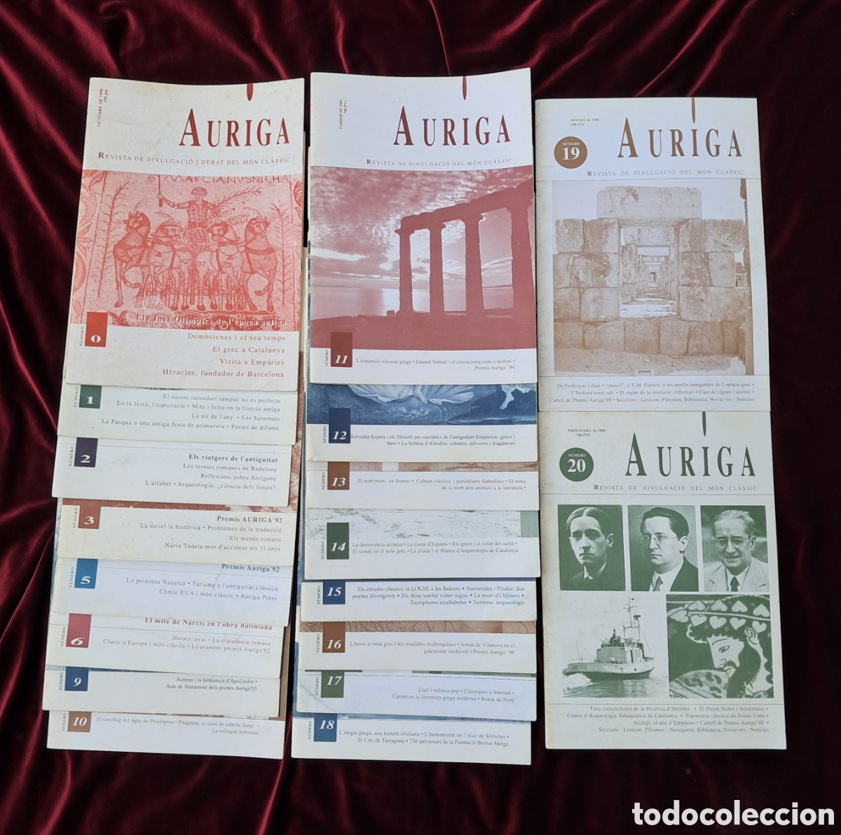 Coleccionismo de revistas y peri&oacute;dicos: AURIGA. REVISTA DE DIVULGACI&Oacute; DEL M&Oacute;N CL&Agrave;SSIC. 18 n&uacute;meros