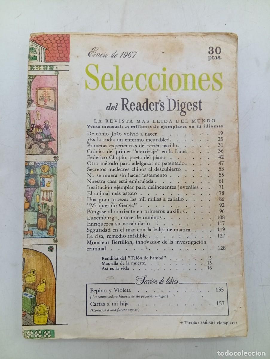 Coleccionismo de revistas y peri&oacute;dicos: SELECCIONES DEL READER&acute;S DIGEST. ENERO 1967. LA REVISTA MAS LEIDA DEL MUNDO. DE COMO JOAO .. LEER.