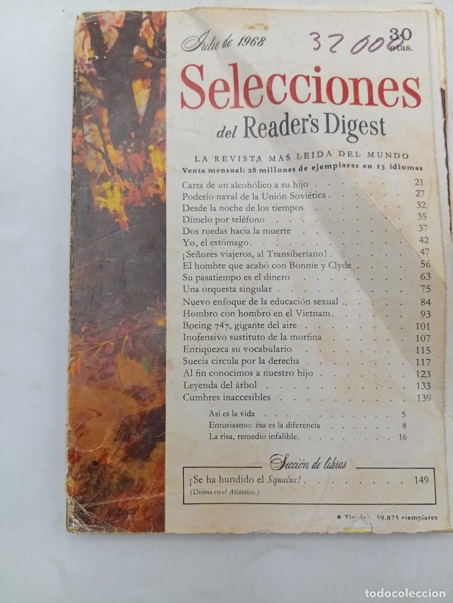 Coleccionismo de revistas y peri&oacute;dicos: SELECCIONES DEL READER&acute;S DIGEST. JULIO 1968. LA REVISTA MAS LEIDA DEL MUNDO. CARTA DE UN AL... LEER.