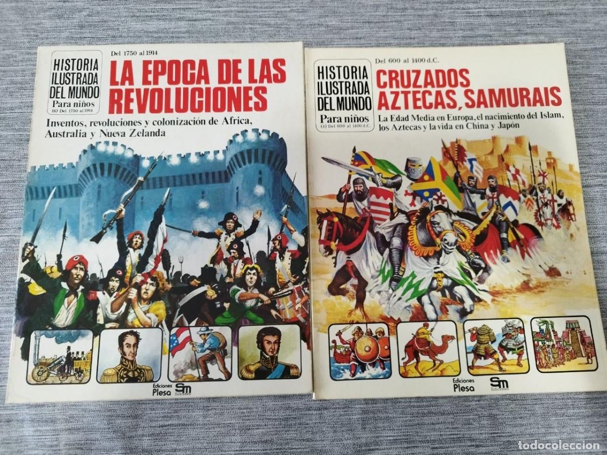 Coleccionismo de revistas y peri&oacute;dicos: Lote de 2 revistas Plesa Historia Iustrada del Mundo La &eacute;poca de las revoluciones y Cruzados, Azteca