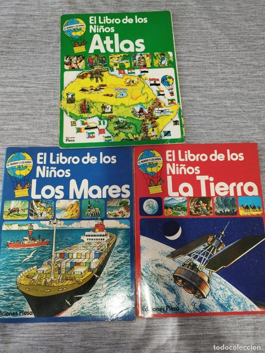 Coleccionismo de revistas y peri&oacute;dicos: Lote de 3 libros El Libro de los Ni&ntilde;os Ediciones Plesa Los Mares , Atlas, La Tierra