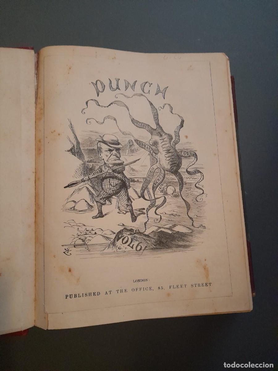 Collezionismo di Riviste e Giornali: Revista brit&aacute;nica punch, vol 61-64, 1871- 1873, lomo de cuero