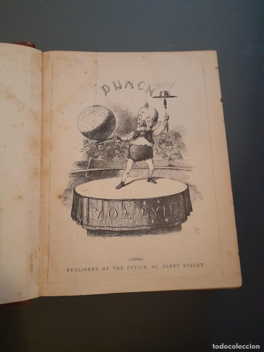 Coleccionismo de revistas y peri&oacute;dicos: Revista brit&aacute;nica punch, vol 57-60, 1869- 1871, lomo de cuero
