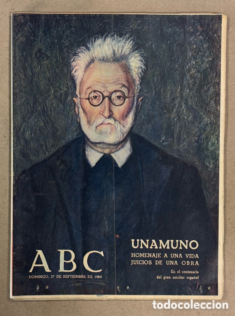 Coleccionismo de revistas y peri&oacute;dicos: ABC (27 DE SEPTIEMBRE DE 1964). UNAMUNO HOMENAJE A UNA VIDA JUICIOS A UNA OBRA,&hellip;