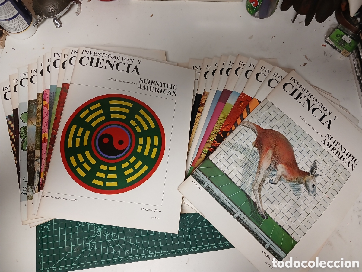 Coleccionismo de revistas y peri&oacute;dicos: Los primeros 23 n&uacute;meros revista Investigacion y Ciencia Scientific American del 1976 al 1978