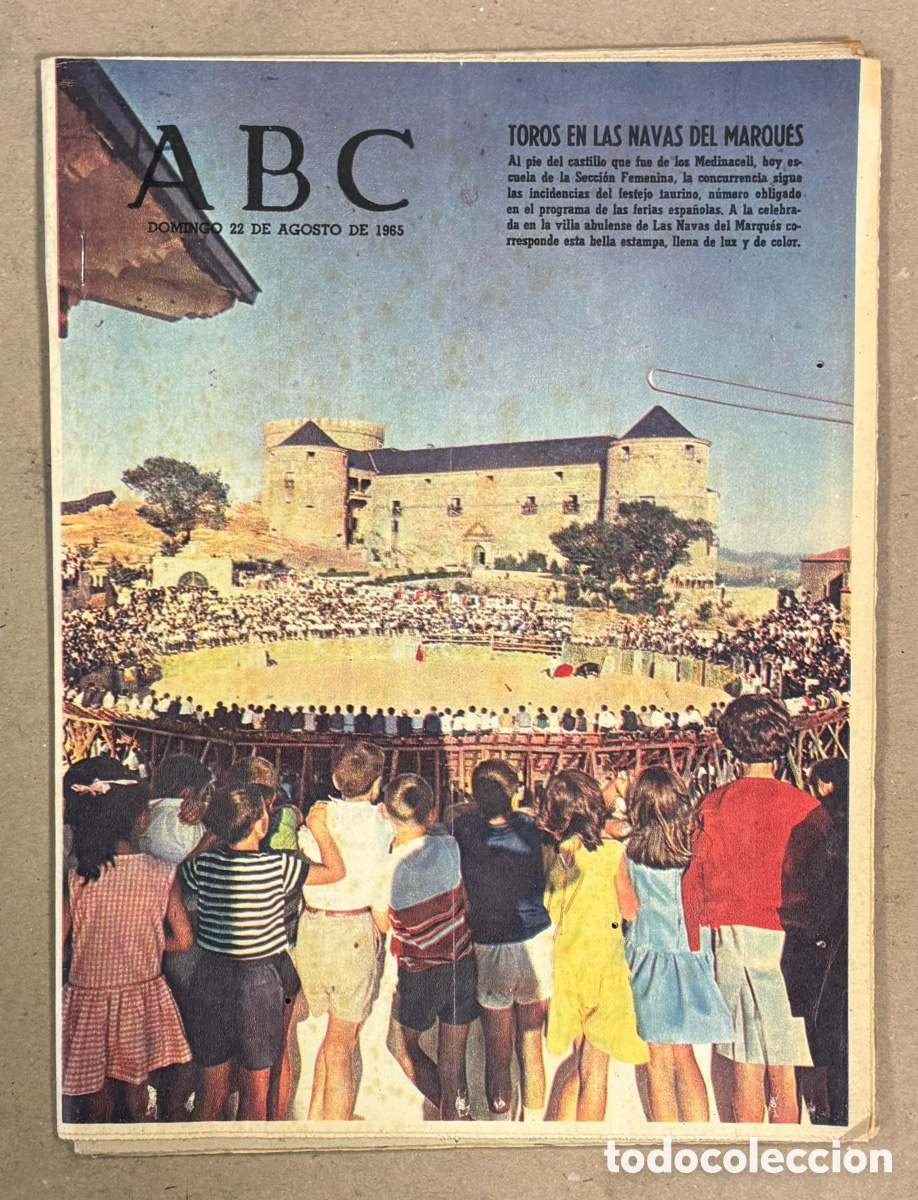 Coleccionismo de revistas y peri&oacute;dicos: ABC (22 DE AGOSTO DE 1965). TOROS EN LAS NAVAS DEL MARQU&Eacute;S,&hellip;