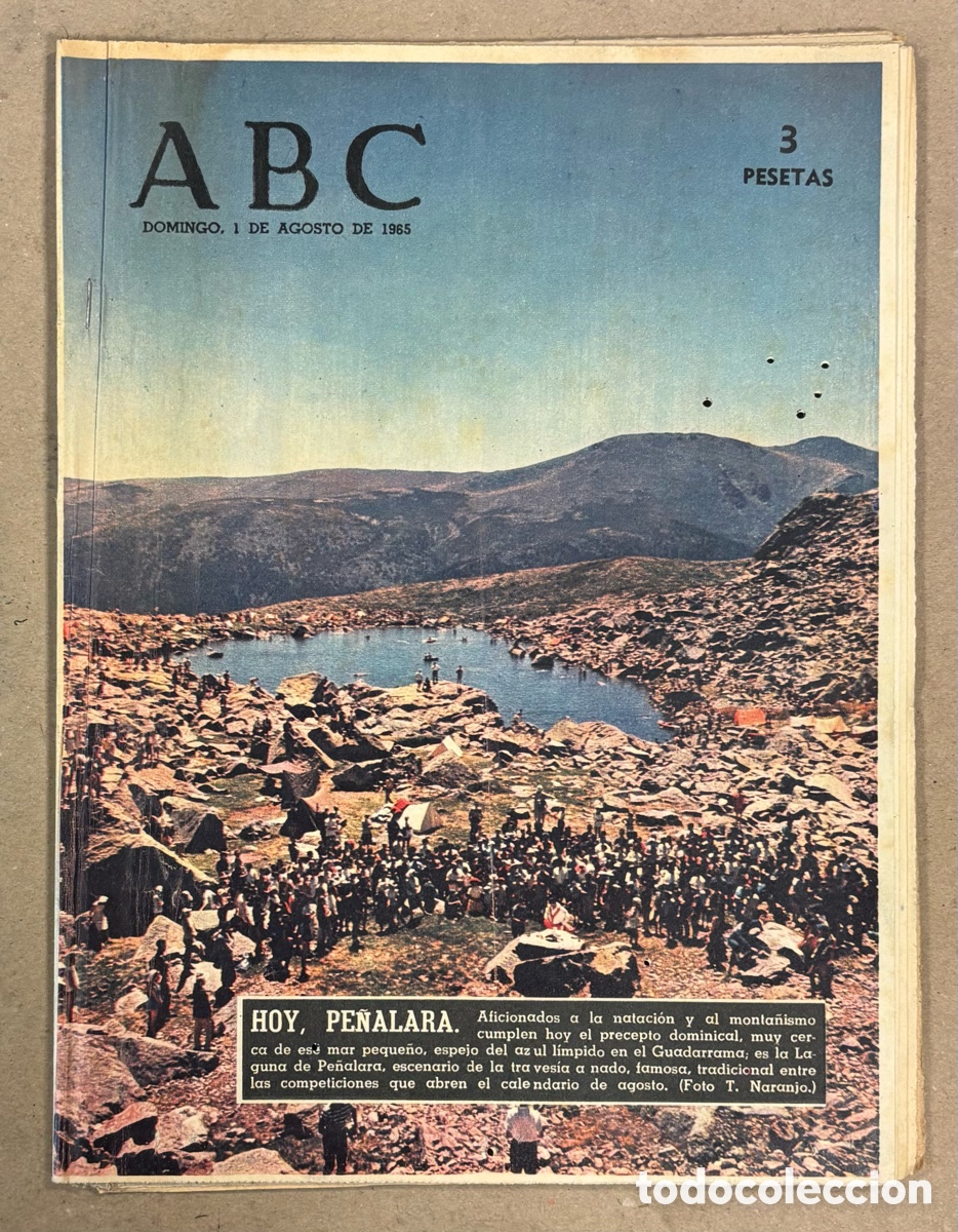 Coleccionismo de revistas y peri&oacute;dicos: ABC (1 DE AGOSTO DE 1965). LA LAGUNA DE PE&Ntilde;ALARA, GUADARRAMA,&hellip;