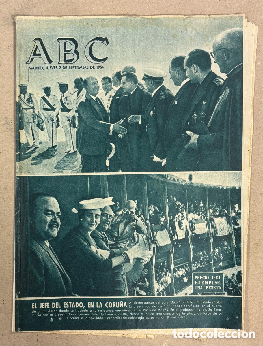 Coleccionismo de revistas y peri&oacute;dicos: ABC (2 DE SEPTIEMBRE DE 1964). EL JEFE DEL ESTADO EN LA CORU&Ntilde;A,&hellip;
