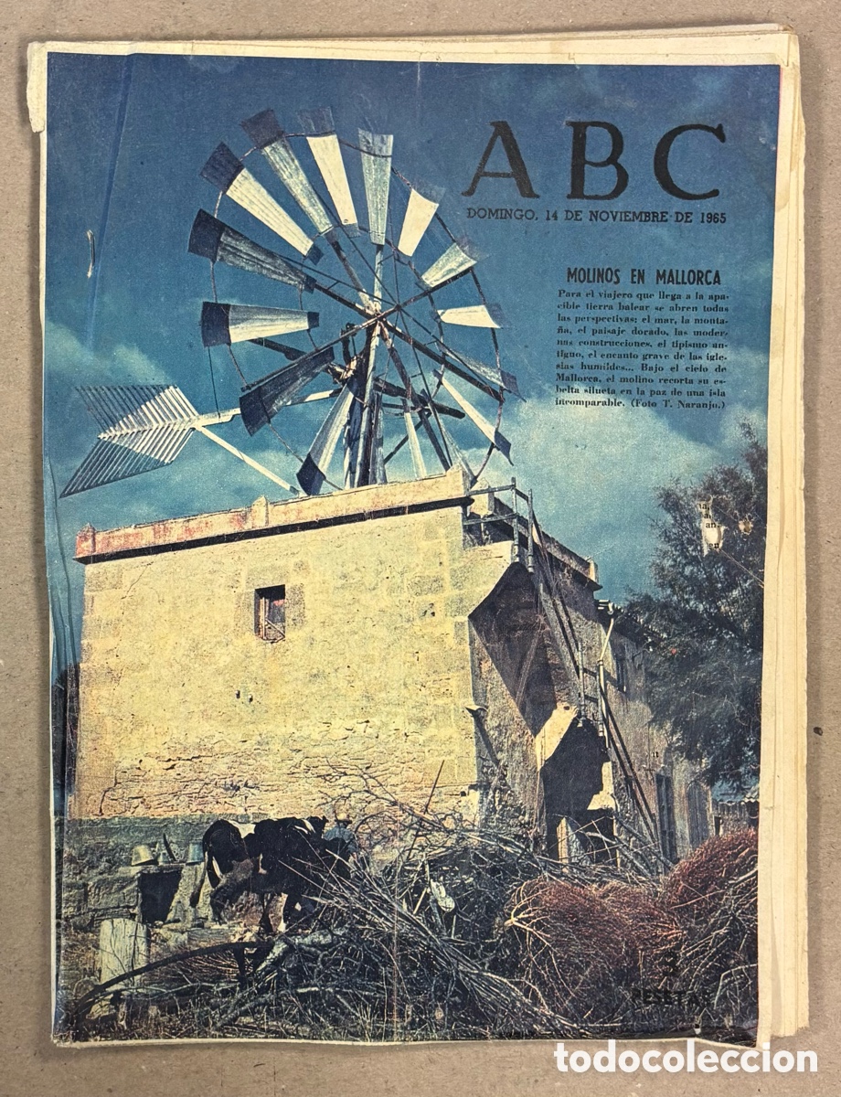 Coleccionismo de revistas y peri&oacute;dicos: ABC (14 DE NOVIEMBRE DE 1965). MOLINOS EN MALLORCA,&hellip;