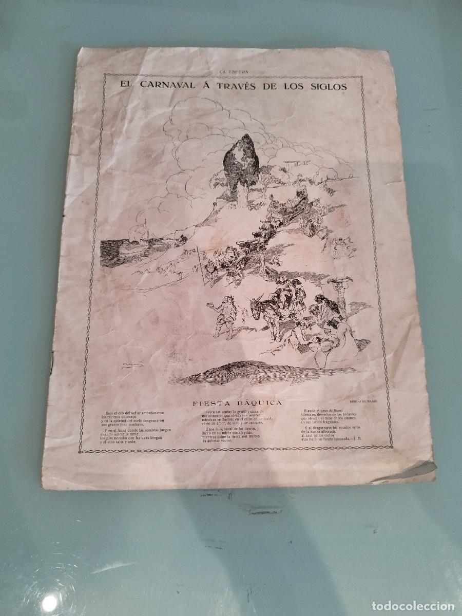 Coleccionismo de revistas y peri&oacute;dicos: Hojas de revista La Esfera, El carnaval a trav&eacute;s de los siglos: Fiesta b&aacute;quica.