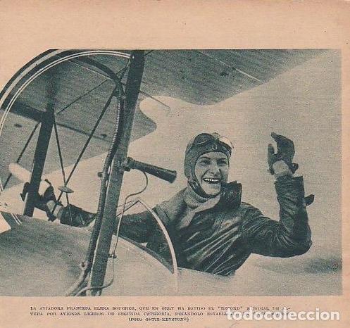 Coleccionismo de revistas y peri&oacute;dicos: *AVIACI&Oacute;N * La aviadora francesa Elena Boucher - 1933