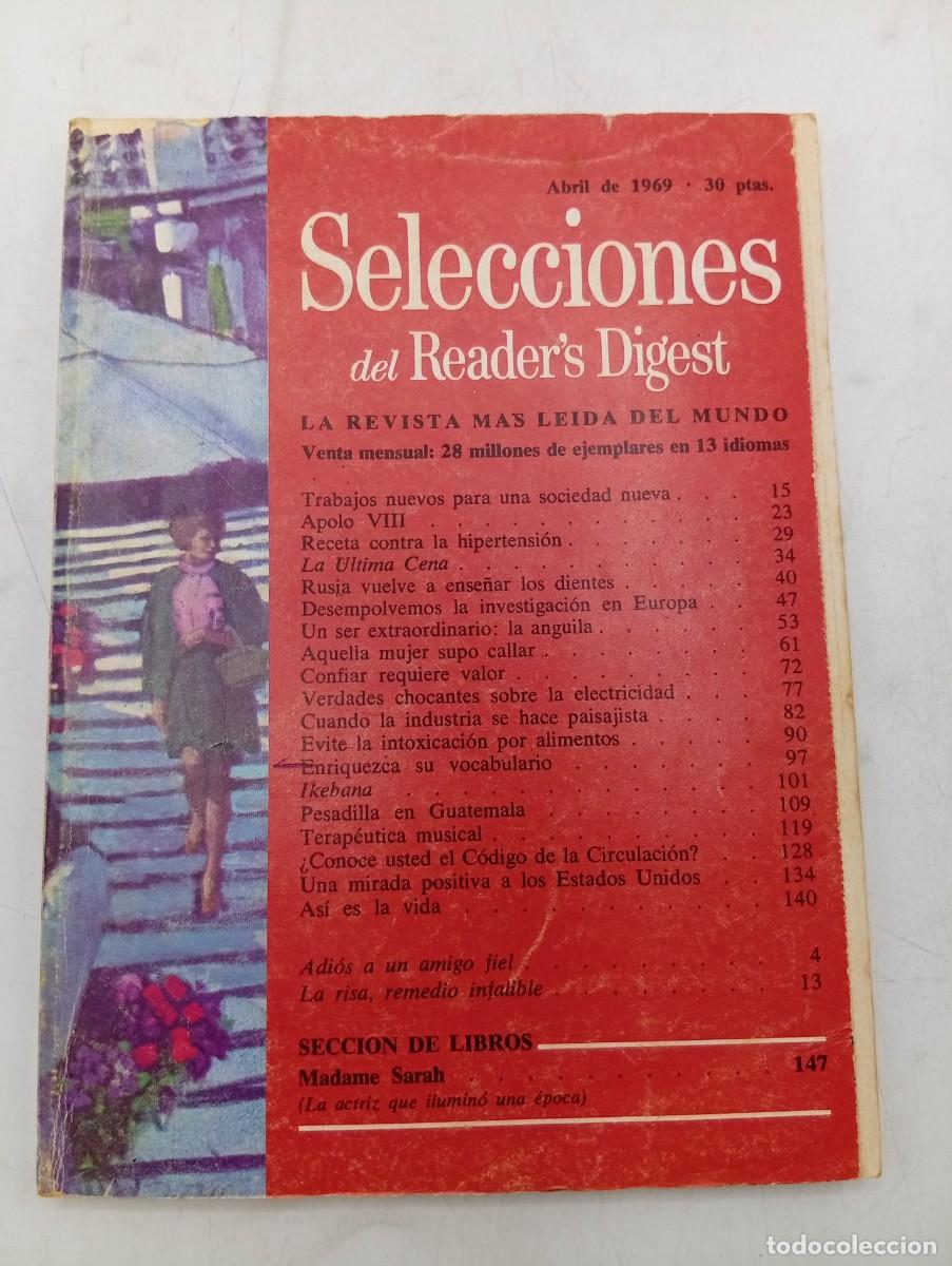 Coleccionismo de revistas y peri&oacute;dicos: SELECCIONES DEL READER&acute;S DIGEST. ABRIL 1969. LA REVISTA MAS LEIDA DEL MUNDO. APOLO VIII. LA... LEER.