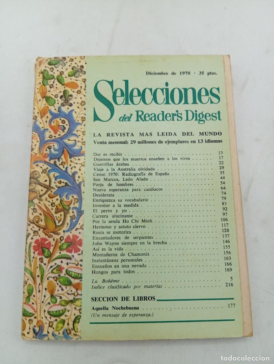 Coleccionismo de revistas y peri&oacute;dicos: SELECCIONES DEL READER&acute;S DIGEST. DIC 1970. LA REVISTA MAS LEIDA DEL MUNDO. DAR ES RECIBIR.... LEER.