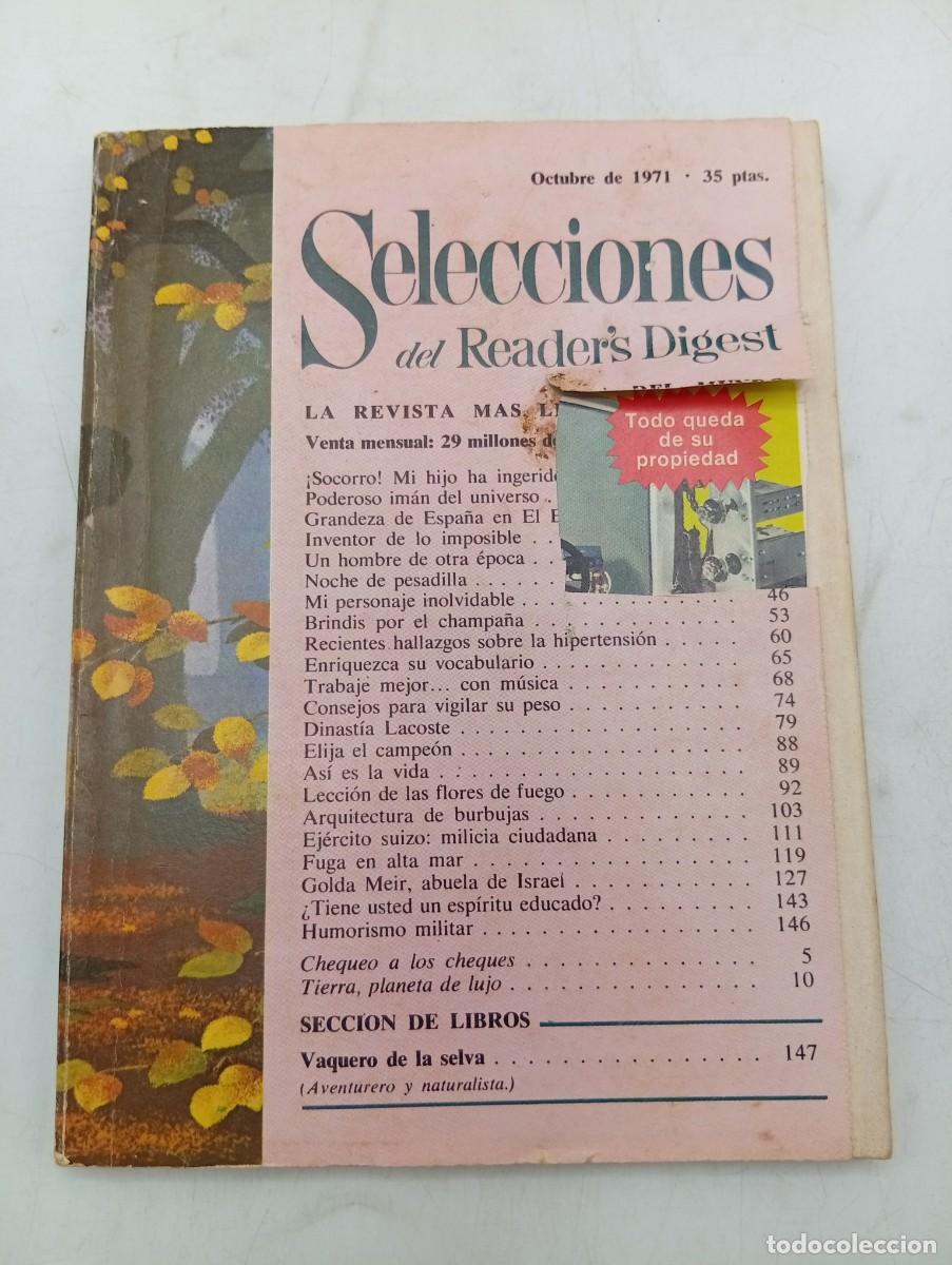 Coleccionismo de revistas y peri&oacute;dicos: SELECCIONES DEL READER&acute;S DIGEST. JUL 1971. LA REVISTA MAS LEIDA DEL MUNDO. TRABAJE MEJOR CON.. LEER.
