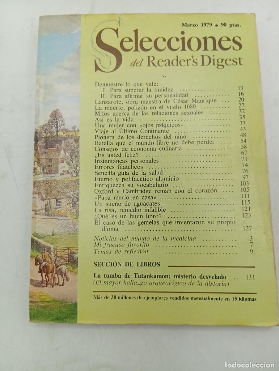 Coleccionismo de revistas y peri&oacute;dicos: SELECCIONES DEL READER&acute;S DIGEST. MAR 1979. LA REVISTA MAS LEIDA DEL MUNDO. DEMUESTRE LO QUE .. LEER.
