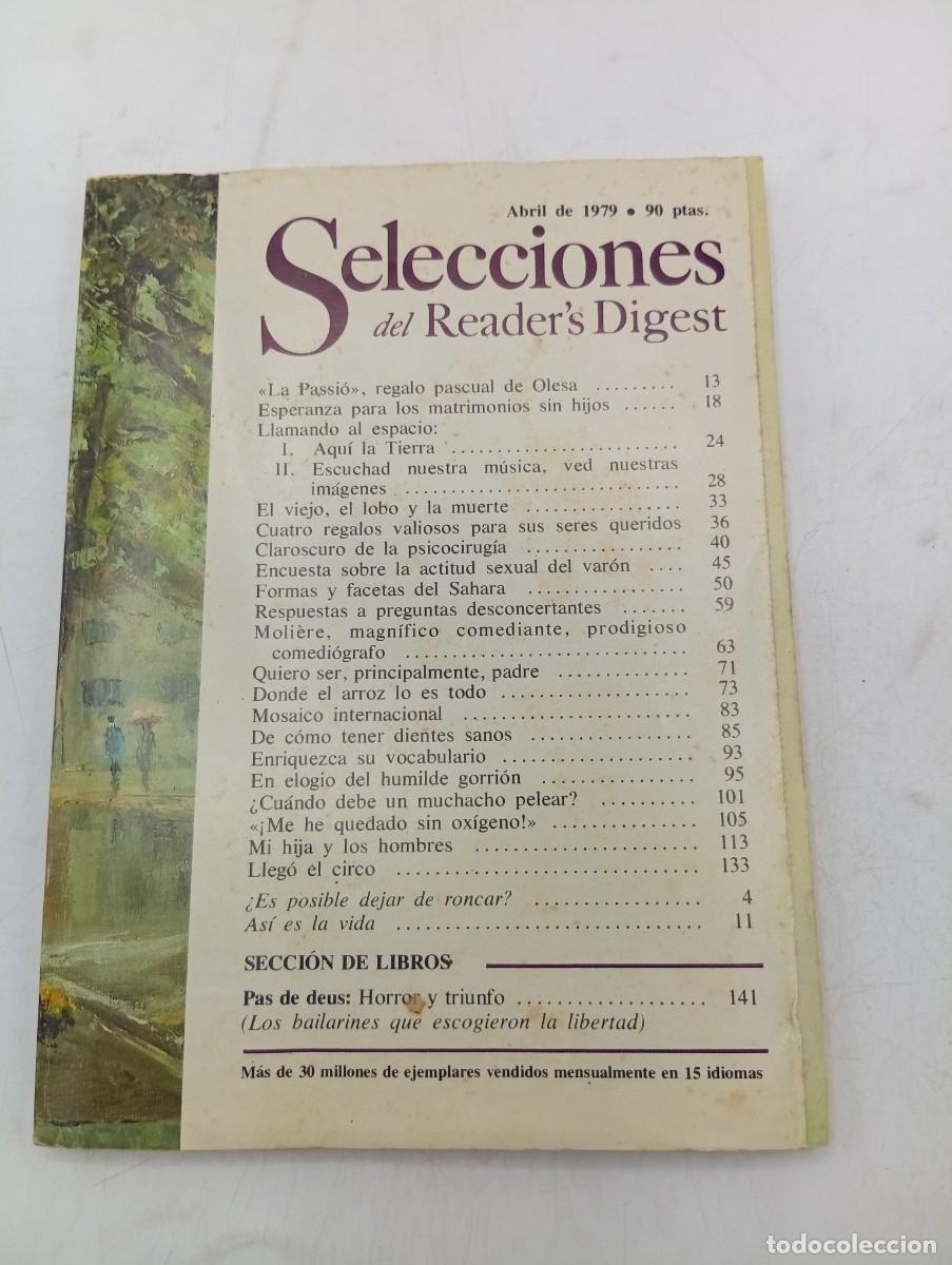 Coleccionismo de revistas y peri&oacute;dicos: SELECCIONES DEL READER&acute;S DIGEST. ABRIL 1979. LA REVISTA MAS LEIDA DEL MUNDO. EL VIEJO, EL LO.. LEER.