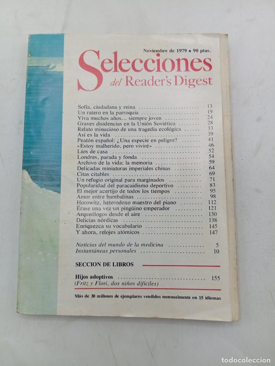 Coleccionismo de revistas y peri&oacute;dicos: SELECCIONES DEL READER&acute;S DIGEST. NOV 1979. SOFIA, CIUDADANA Y REINA. UN RATERO EN LA PARROQU.. LEER.