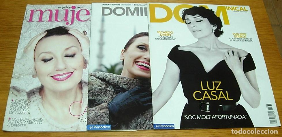 Coleccionismo de revistas y peri&oacute;dicos: Lote 3 Revistas LUZ CASAL Mujer Hoy 2011 + 2 x Dominical en Catal&aacute;n 2009 y 2011