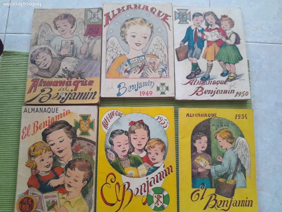 Coleccionismo de revistas y peri&oacute;dicos: LOTE 6 ALMANAQUES DEL BENJAMIN 1948, 1949, 1950, 1951, 1953 Y 1954.