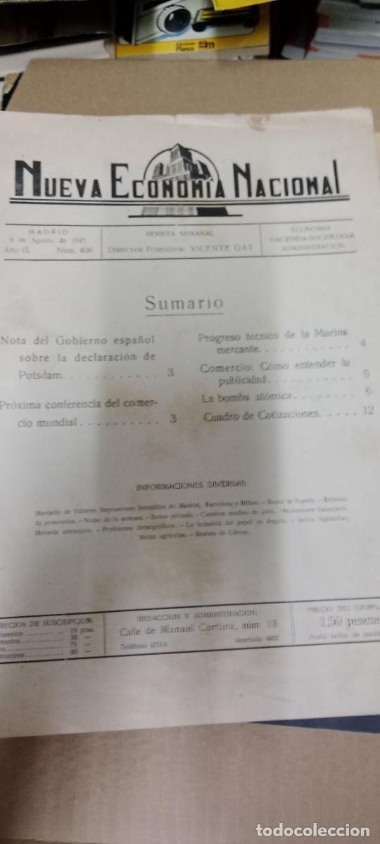 Coleccionismo de revistas y peri&oacute;dicos: NUEVA ECONOMIA NACIONAL REVISTA LA DE FOTO MM-PRE