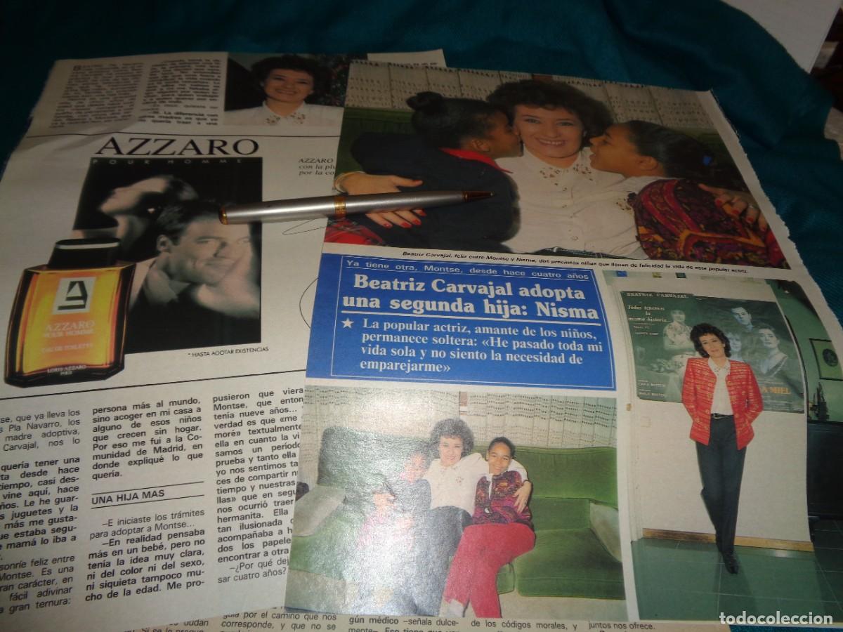 Coleccionismo de revistas y peri&oacute;dicos: RECORTE : BEATRIZ CARVAJAL, ADOPTA OTRA NI&Ntilde;A. SEMANA, DCBRE 1991