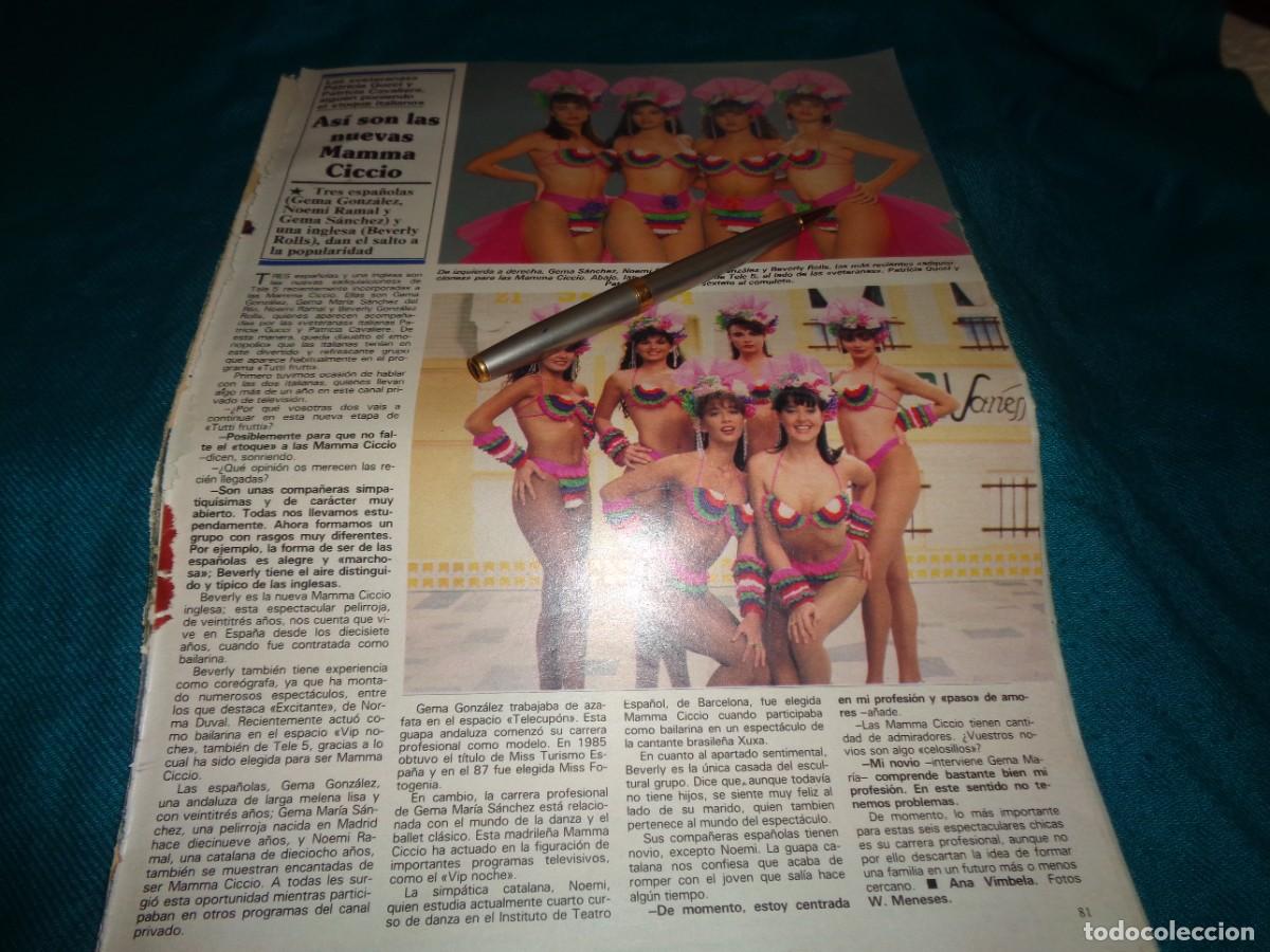 Coleccionismo de revistas y peri&oacute;dicos: RECORTE : ASI SON LAS NUEVAS MAMMA CICCIO. SEMANA, DCBRE 1991