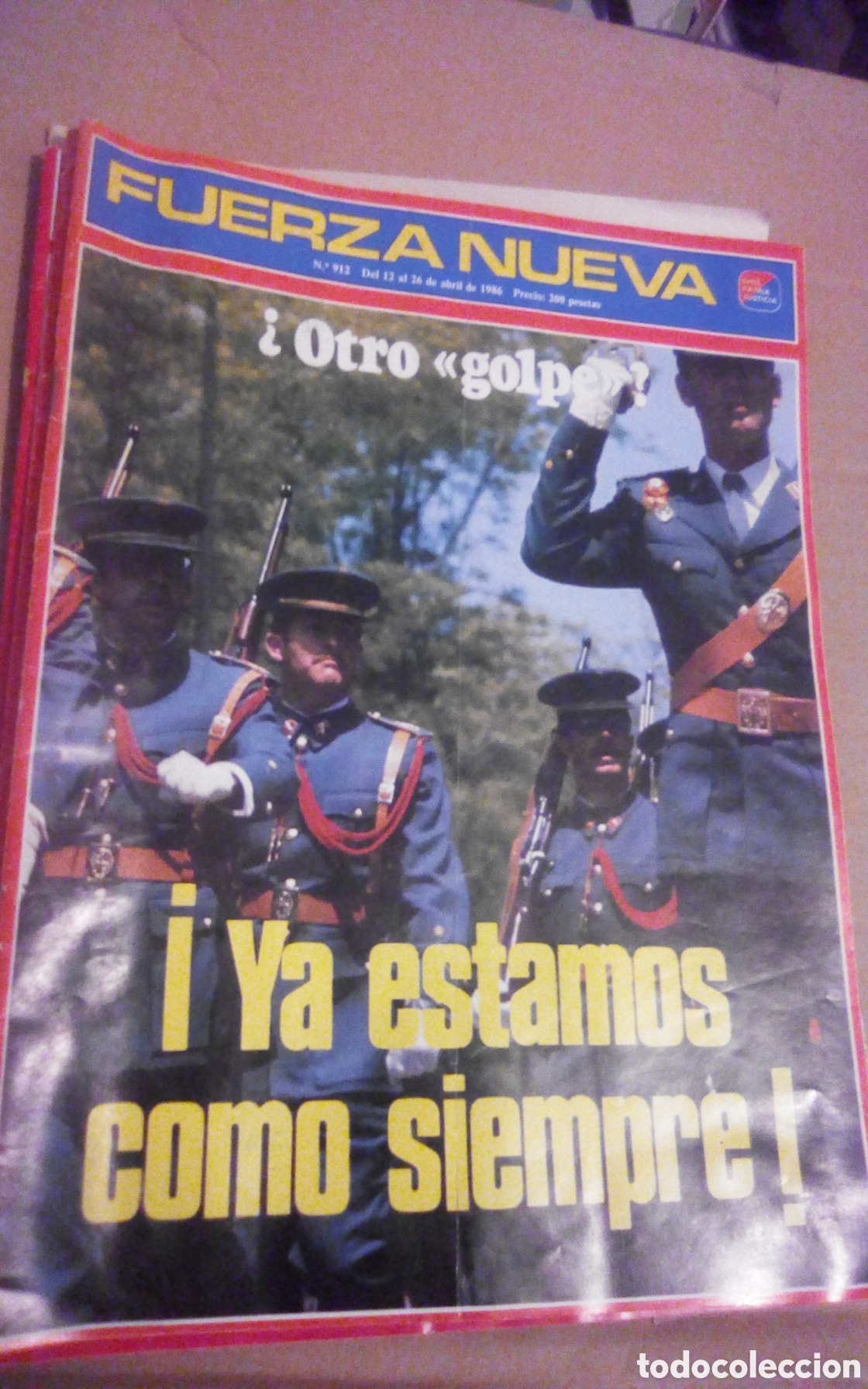 Coleccionismo de revistas y peri&oacute;dicos: Fuerza Nueva, n&deg; 912. A&ntilde;o 1986. &iquest;Otro golpe?. &iexcl;Ya estamos como siempre!.