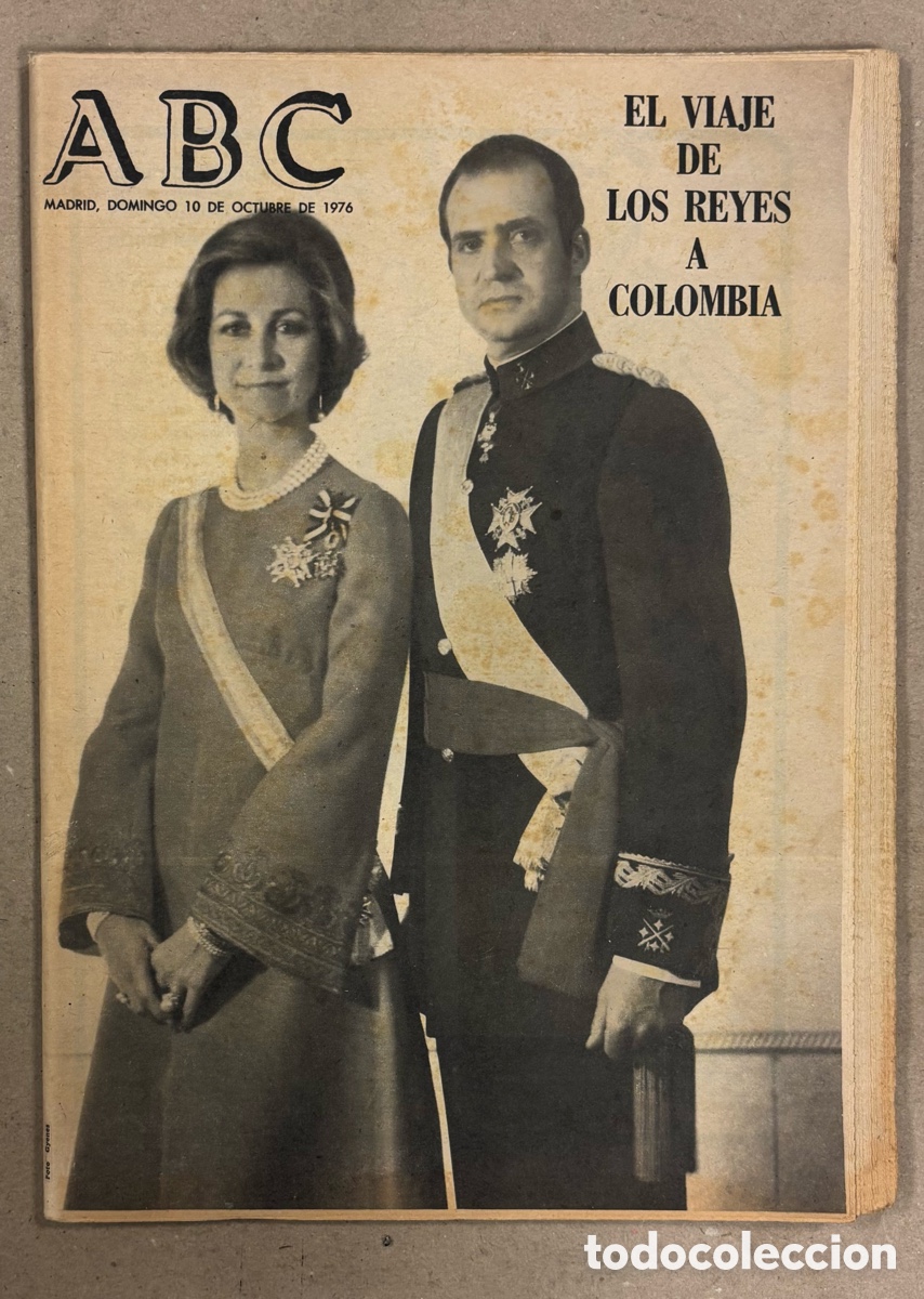 Coleccionismo de revistas y peri&oacute;dicos: ABC (10 DE OCTUBRE DE 1976). EL VIAJE DE LOS REYES DE ESPA&Ntilde;A A COLOMBIA,&hellip;