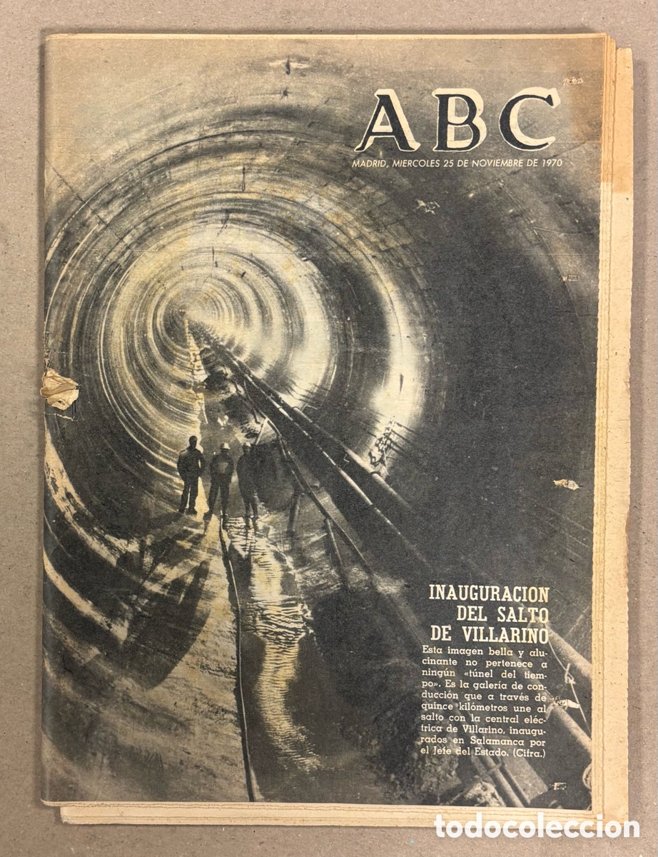 Coleccionismo de revistas y peri&oacute;dicos: ABC (25 DE NOVIEMBRE DE 1970). INAUGURACI&Oacute;N DEL SALTO DE VILLARI&Ntilde;O (SALAMANCA),&hellip;