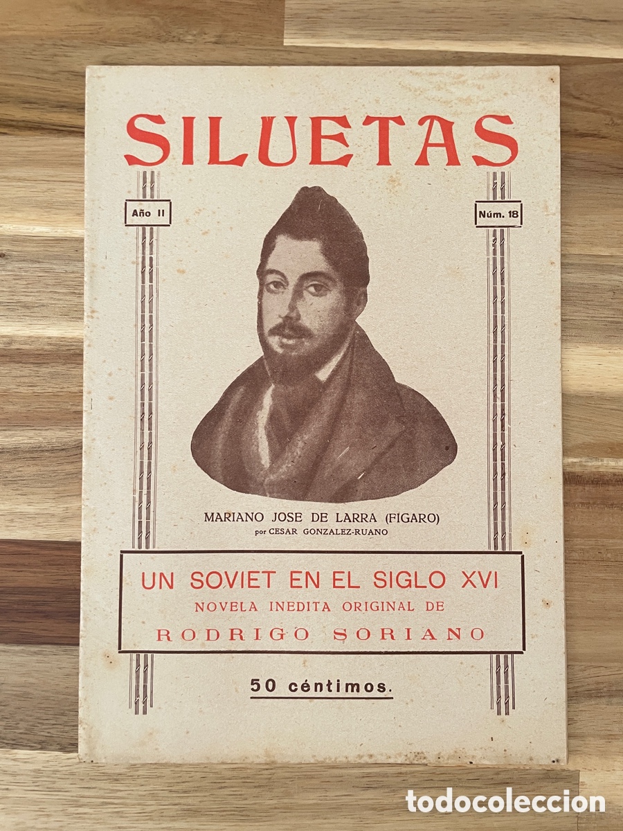 Coleccionismo de revistas y peri&oacute;dicos: Siluetas. Mariano Jos&eacute; de Larra. Enero de 1924.