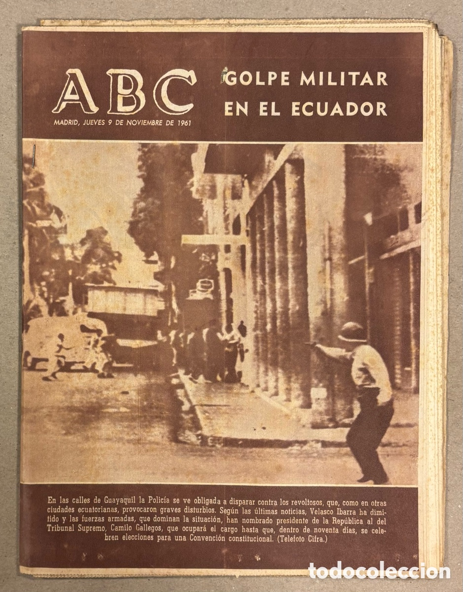 Coleccionismo de revistas y peri&oacute;dicos: ABC (9 DE NOVIEMBRE DE 1961). GOLPE DE ESTADO EN EL ECUADOR,&hellip;