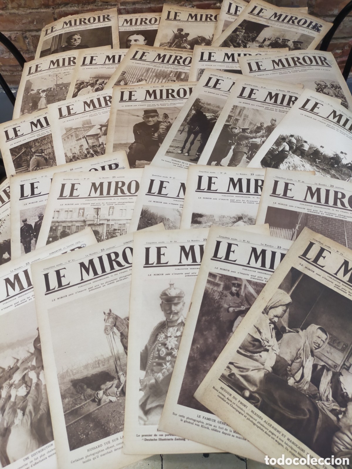 Coleccionismo de revistas y peri&oacute;dicos: 27 ejemplares LE MIROIR, primera guerra mundial