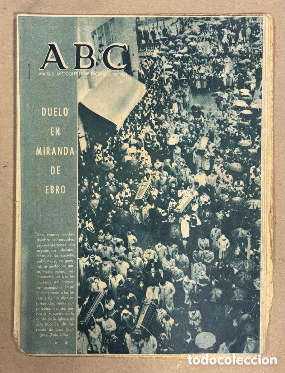 Coleccionismo de revistas y peri&oacute;dicos: ABC (15 DE DICIEMBRE DE 1954). DUELO EN MIRANDA DE EBRO,&hellip;