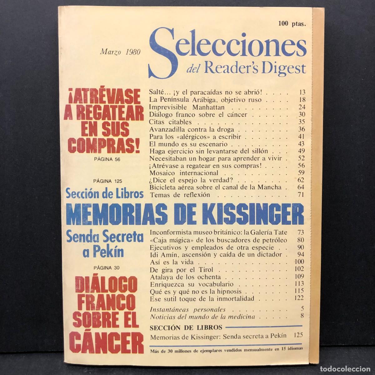 Coleccionismo de revistas y peri&oacute;dicos: SELECCIONES DEL READER'S DIGEST - MARZO 1980 / 3952