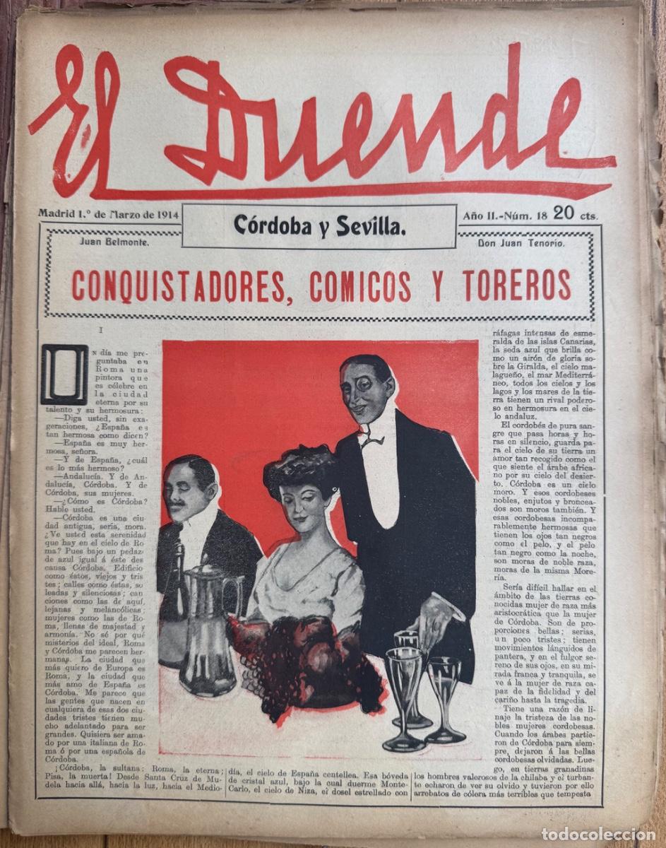 Coleccionismo de revistas y peri&oacute;dicos: 26 EJEMPLARES - EL DUENDE - REVISTA DE MADRID SENSACIONALISTA, SAT&Iacute;RICA Y FESTIVA - A&Ntilde;OS 1913 Y 1914