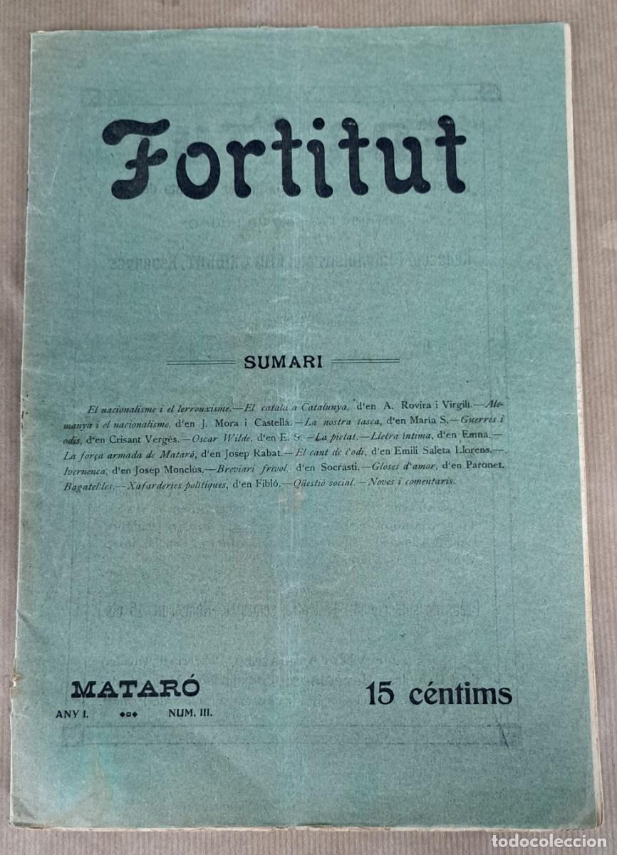 Coleccionismo de revistas y peri&oacute;dicos: Revista Fortitut, Matar&oacute;, Any I, N&uacute;m. III (1917)