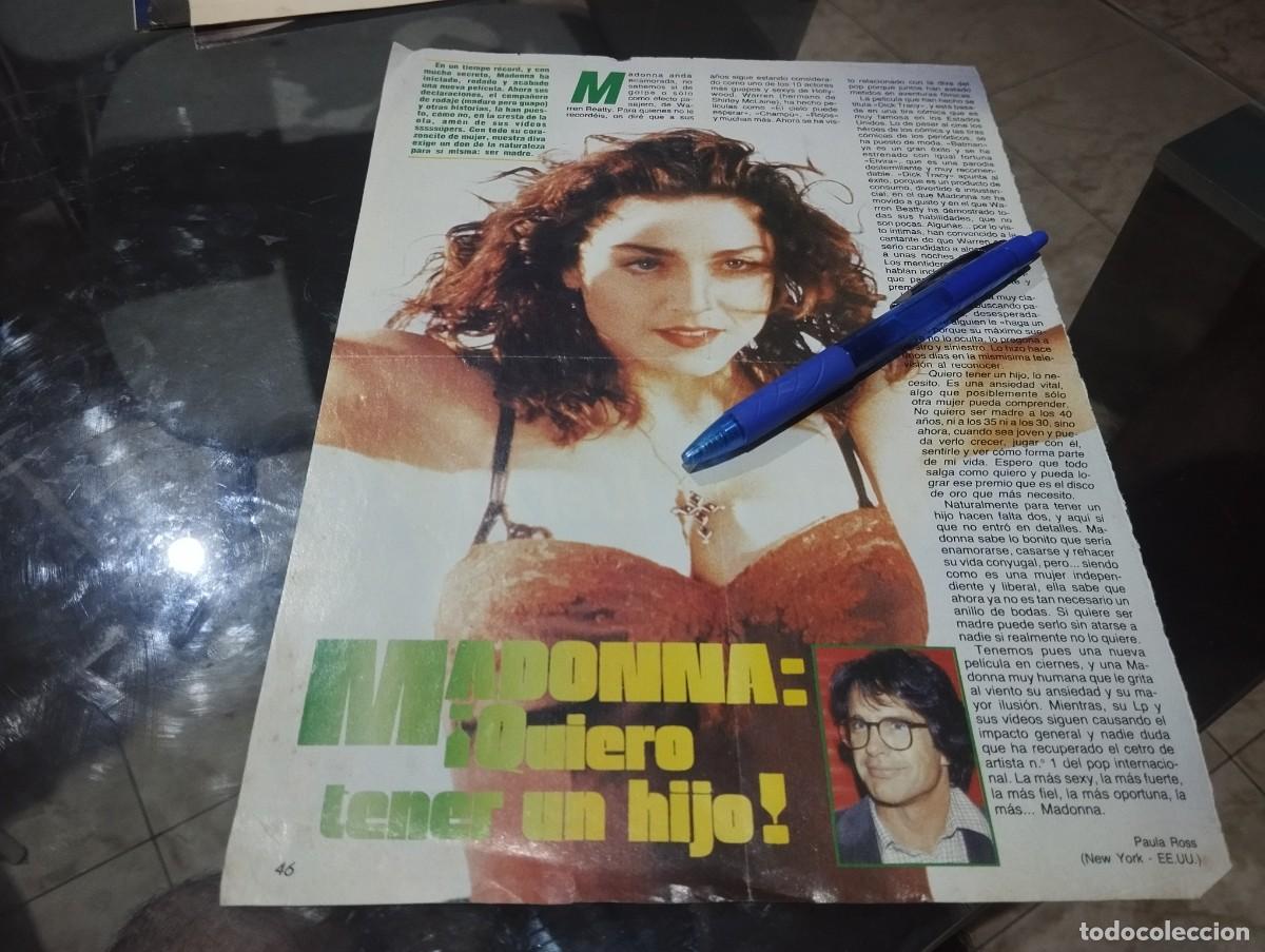 Coleccionismo de revistas y peri&oacute;dicos: MADONNA CANTANTE ANTIGUO RECORTE REVISTA