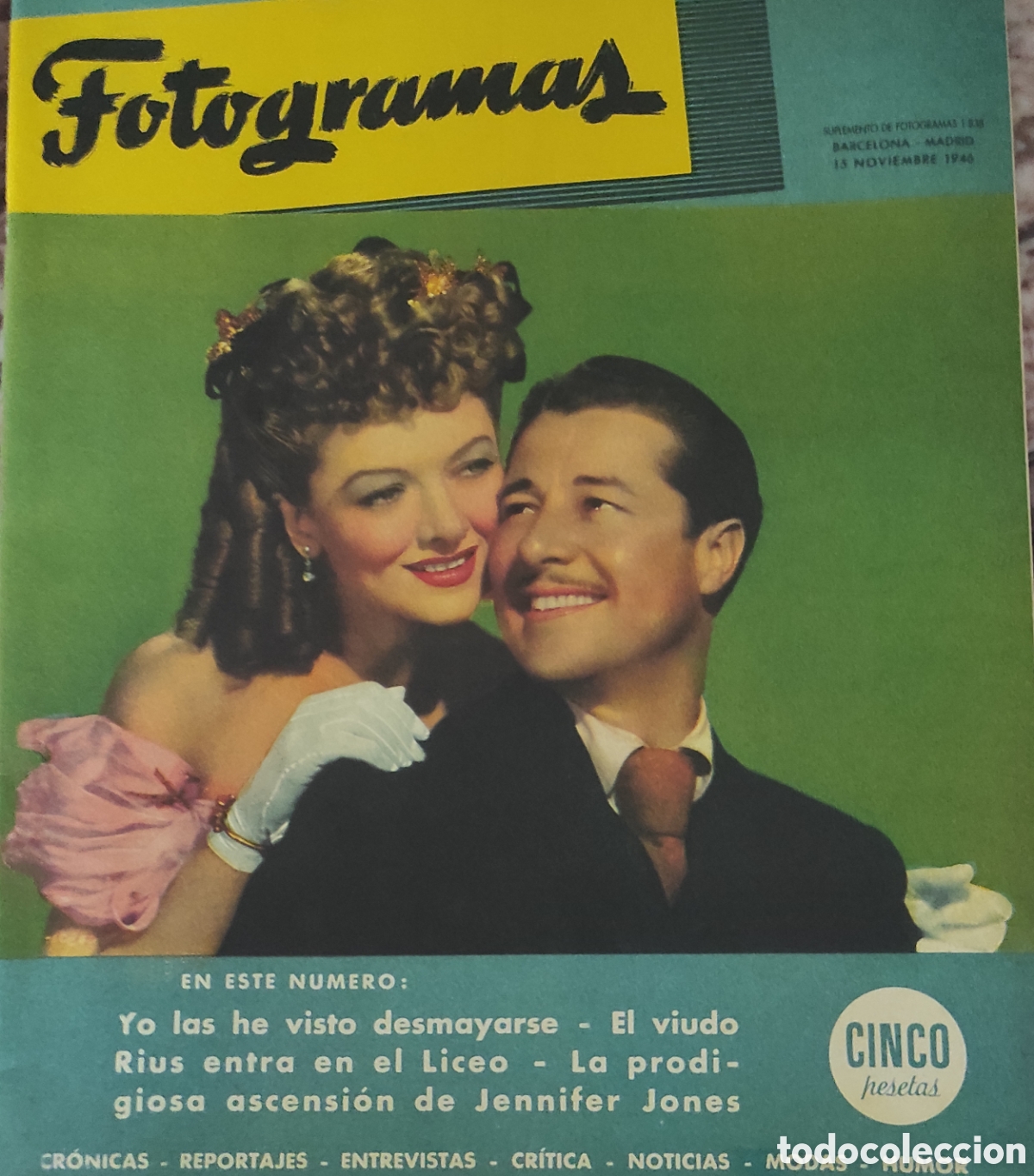Colecionismo de Revistas e Jornais: Fotogramas N&deg; 1. Noviembre 1946