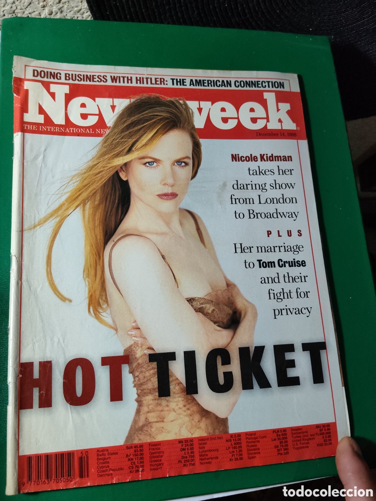 Coleccionismo de revistas y peri&oacute;dicos: Newsweek diciembre 1998 Nicole Kidman Tom Cruise